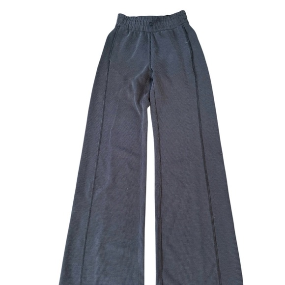 Lululemon Softstream ribbed Charcoal Wide-Leg Pants - Picture 3 of 7